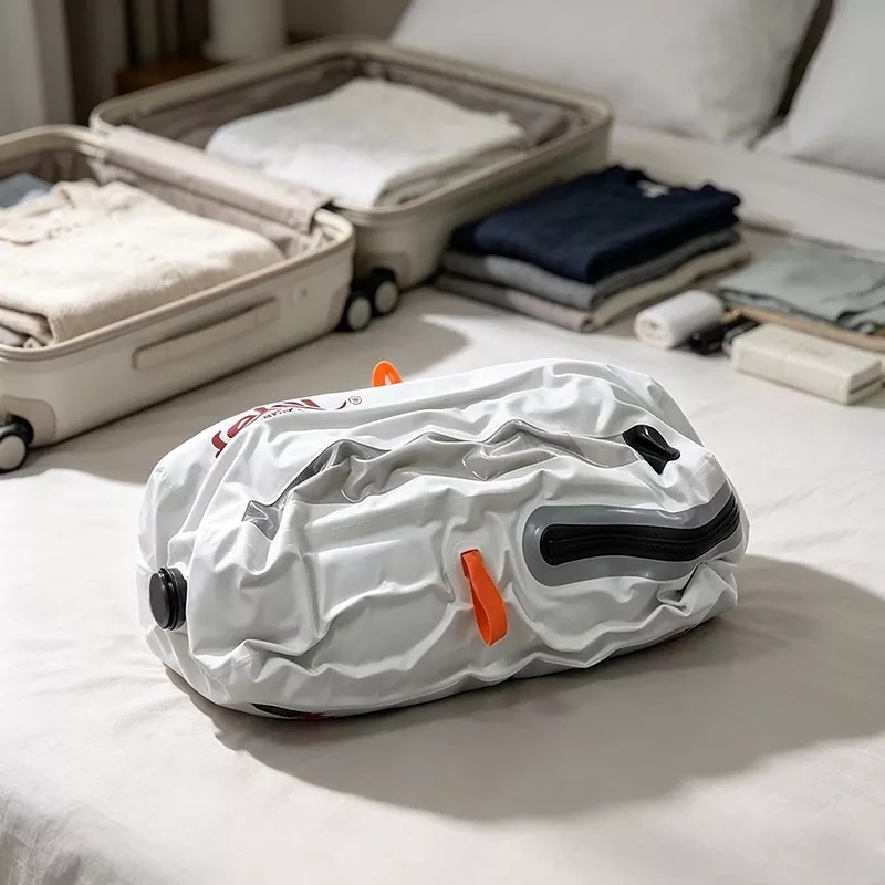 真空圧縮バッグ — 溶接 TPU、60 ～ 70% の体積カット