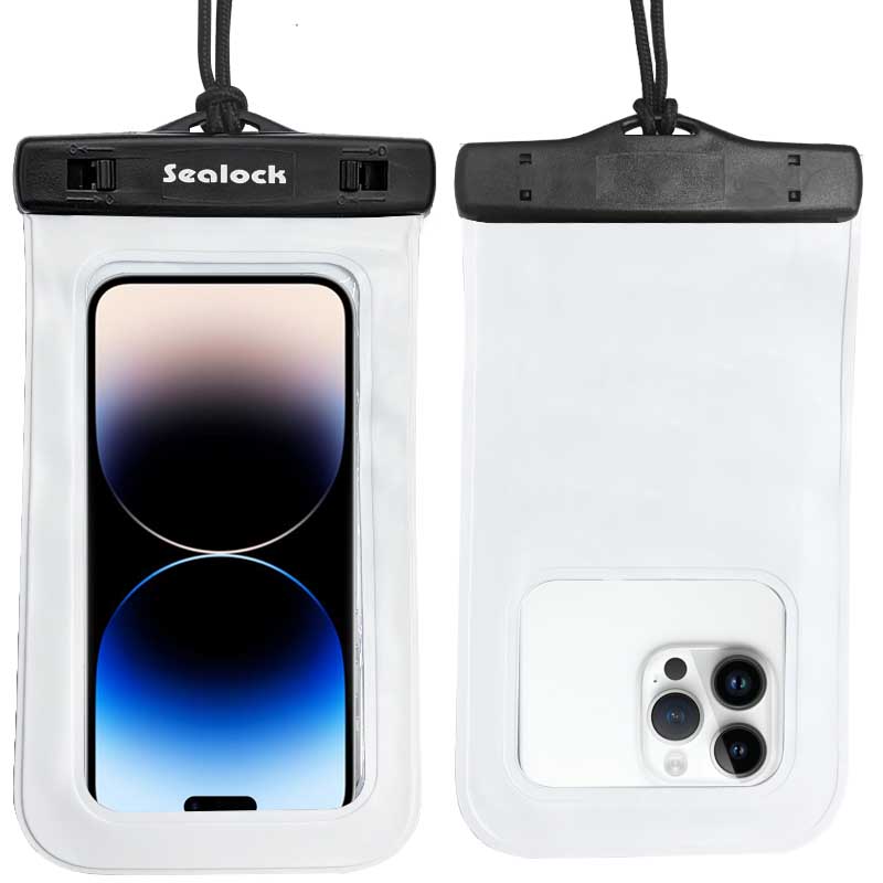 カメラウィンドウ付きユニバーサル IPX8 防水電話ポーチ